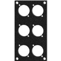 Čelní deska kovová 6× XLR (D-Typ) 3HEx1BE Čelní deska kovová 6× XLR (D-Typ) 3HEx1BE