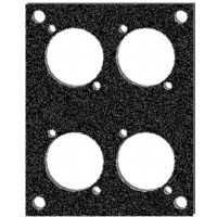 Čelní deska kovová 4× XLR (D-Typ) 2HEx1BE Čelní deska kovová 4× XLR (D-Typ) 2HEx1BE
