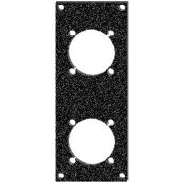 Čelní deska kovová 2x zásuvka Chassis 4 HEx1 BE Čelní deska kovová 2x zásuvka Chassis 4 HEx1 BE