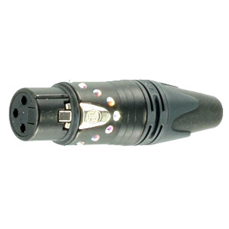 XLR/F spojka kov. Neutrik NC3FXX-B-Crystal XLR/F spojka kov. Neutrik NC3FXX-B-Crystal