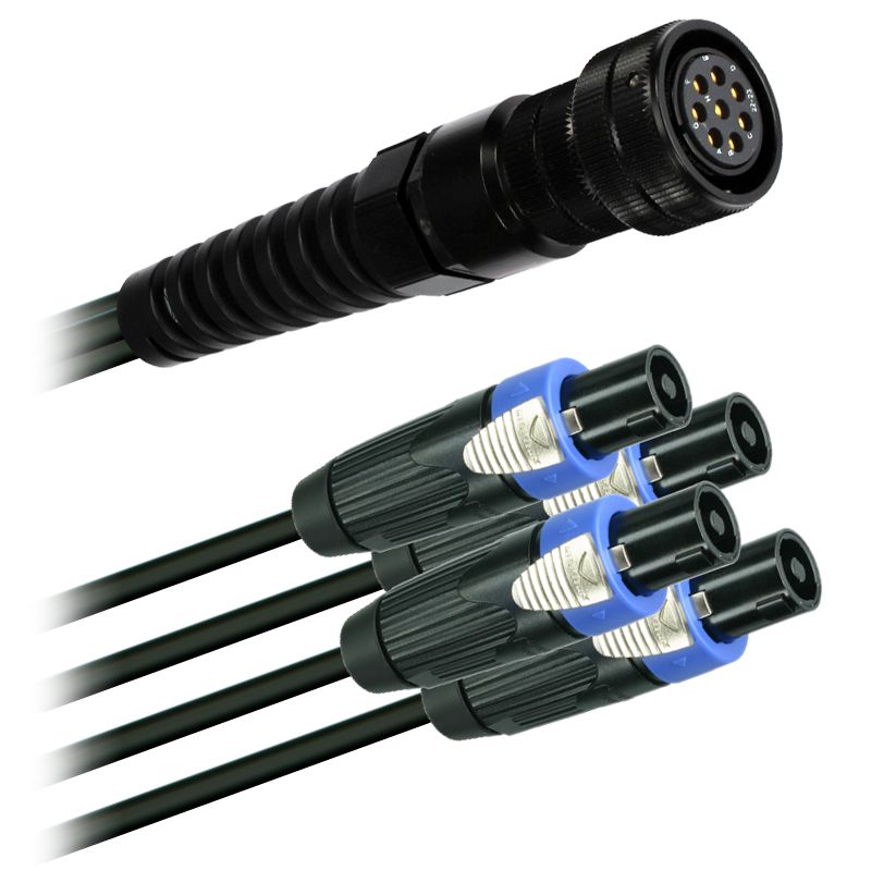 Reproduktorový kabel 4x 2x2,5 mm2  spojka LK-8-FMRS - 4x Speakon NLT4FX-BAG  (1,0m - 3m) Reproduktorový kabel 4x 2x2,5 mm2  spojka LK-8-FMRS - 4x Speakon NLT4FX-BAG  (1,0m - 3m)