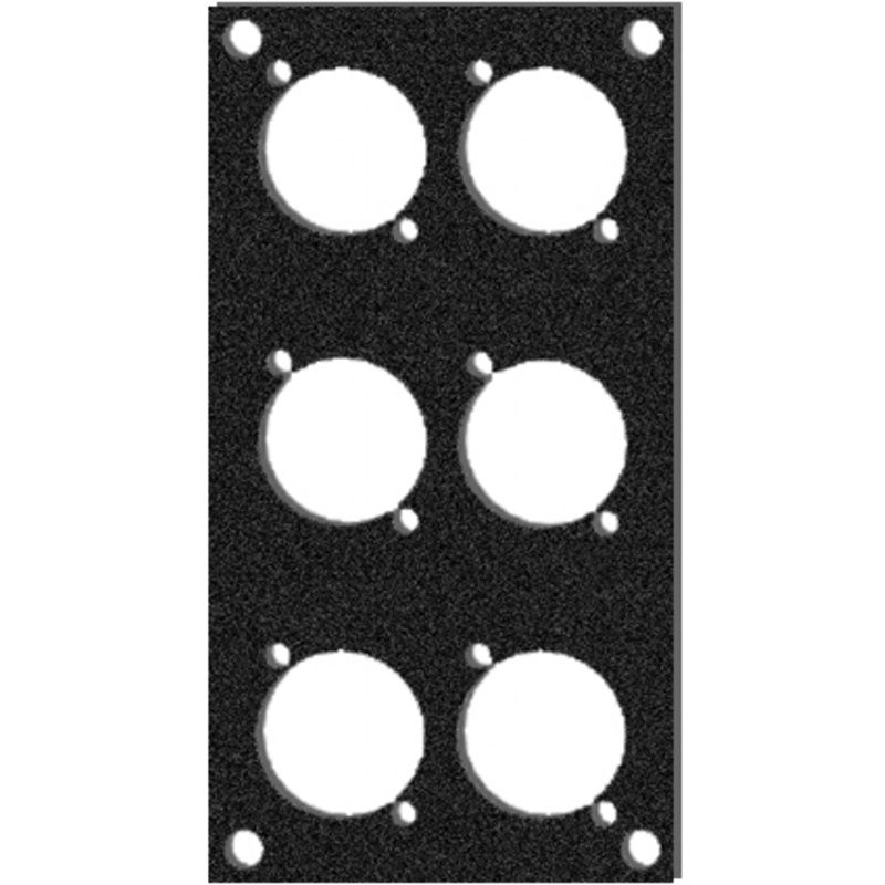 Čelní deska kovová 6× XLR (D-Typ) 3HEx1BE Čelní deska kovová 6× XLR (D-Typ) 3HEx1BE