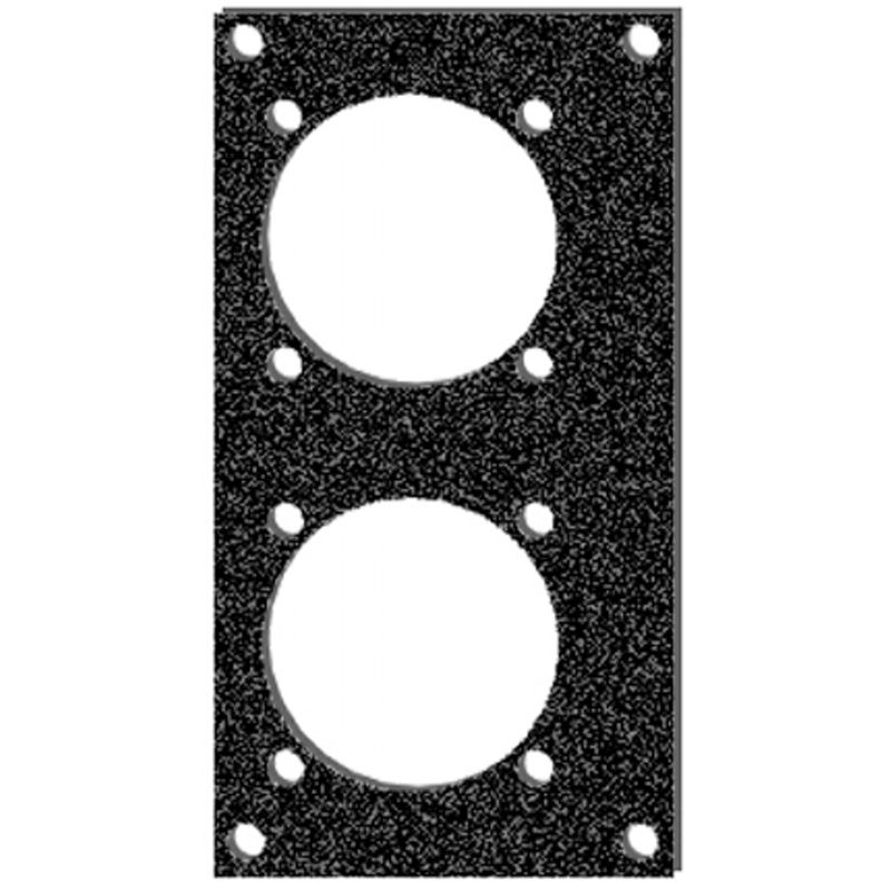 Čelní deska kovová 2x zásuvka Chassis 3HEx1BE Čelní deska kovová 2x zásuvka Chassis 3HEx1BE