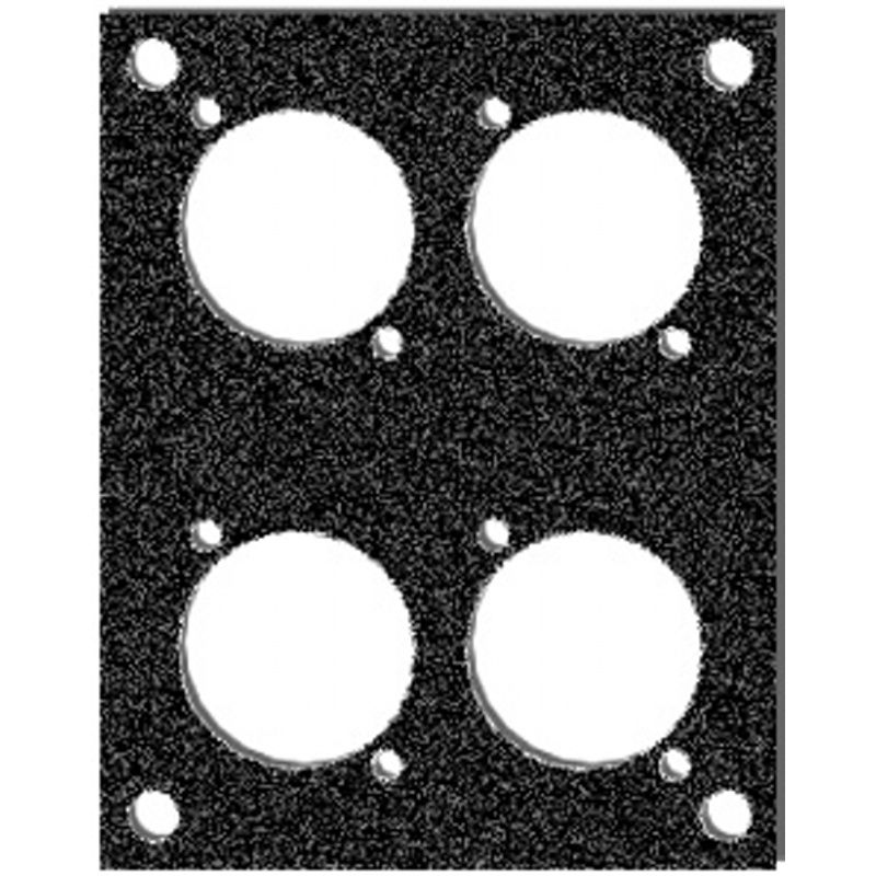 Čelní deska kovová 4× XLR (D-Typ) 2HEx1BE Čelní deska kovová 4× XLR (D-Typ) 2HEx1BE