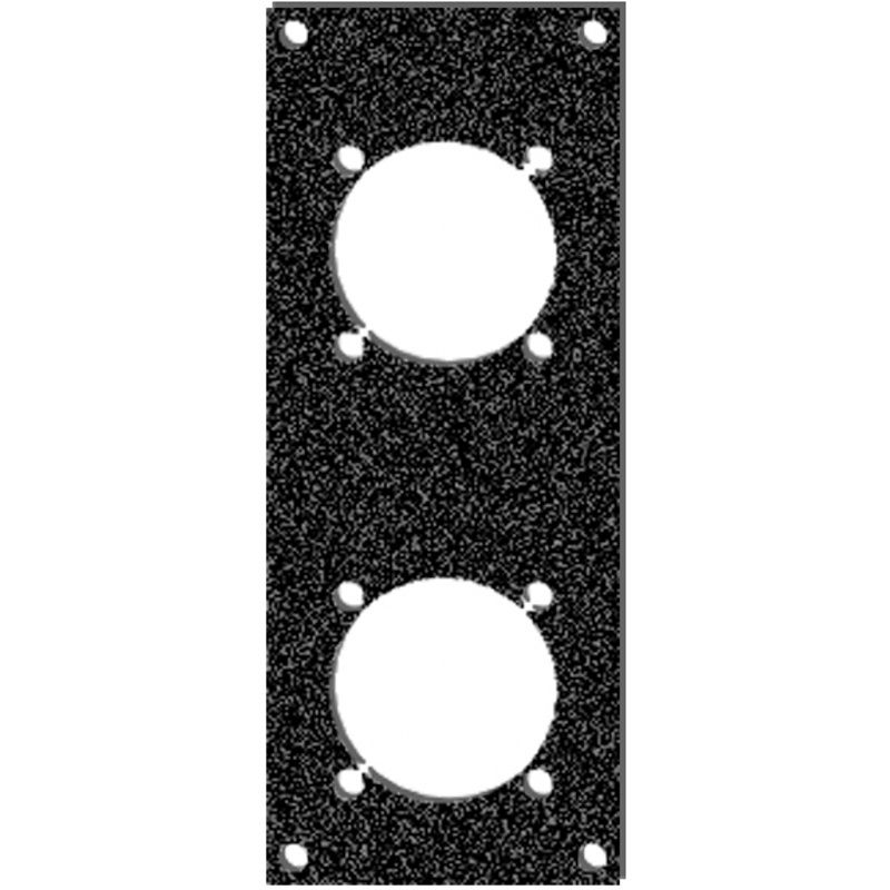 Čelní deska kovová 2x zásuvka Chassis 4 HEx1 BE Čelní deska kovová 2x zásuvka Chassis 4 HEx1 BE